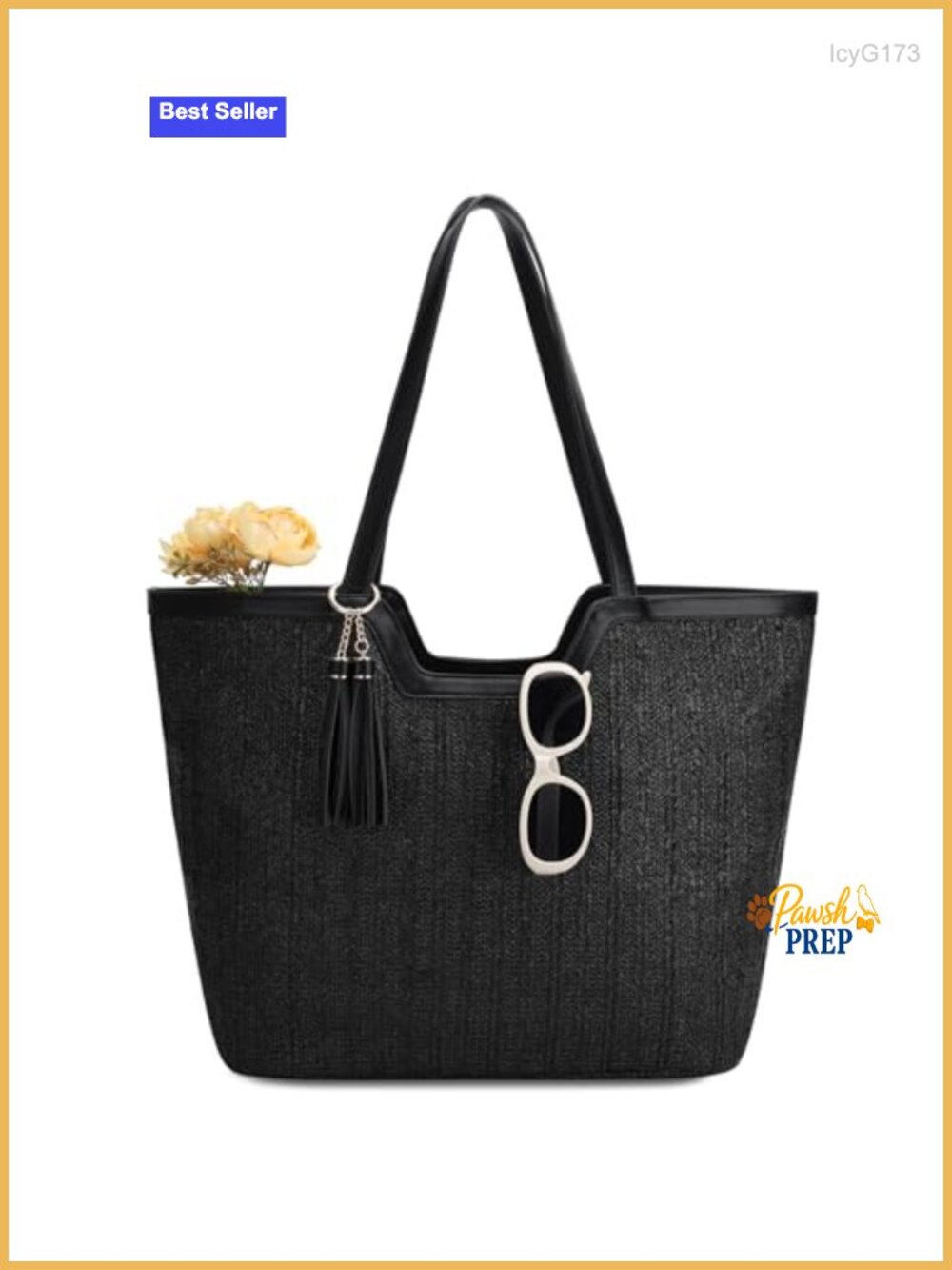 Straw Woven Boho Tote Bag Shoulder Handbag Summer Beach Travel Purse